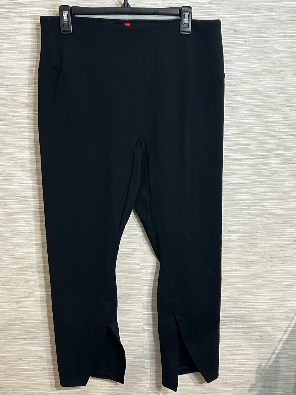 Spanx Black High Waist Split Hem Leggings Plus Size 1X Shaping Pants